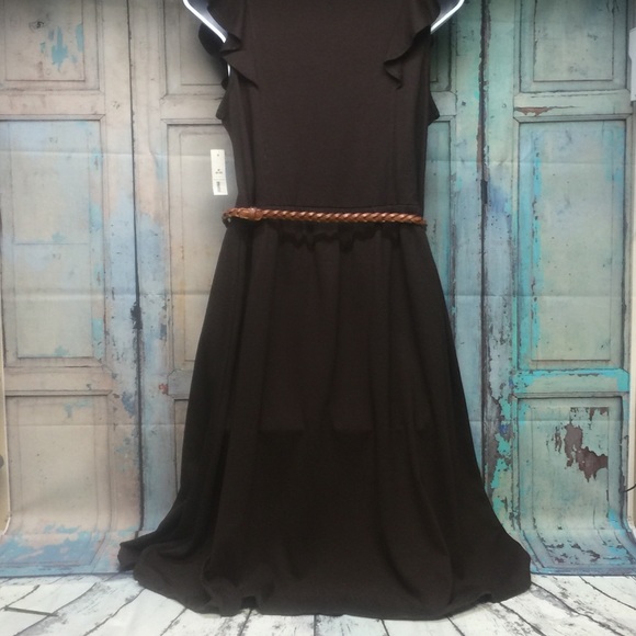 FADED GLORY NWT Brown Dress with belt - Picture 2 of 6